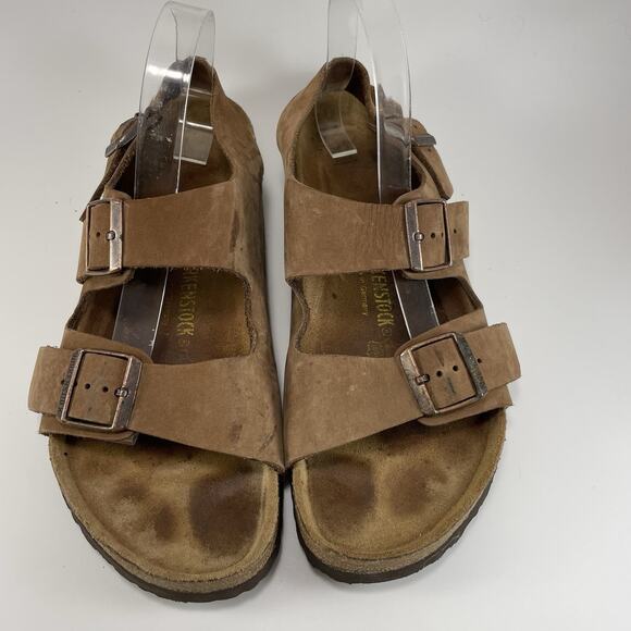 Birkenstock Milano Back Strap Sandals Mens Size 43 US Size 10-10.5 Brown Soft FB - Picture 9 of 9